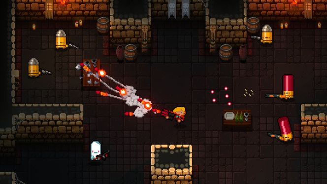 The weapons that we pick up or unlock during our runs are both powerful, and hilarious at times.